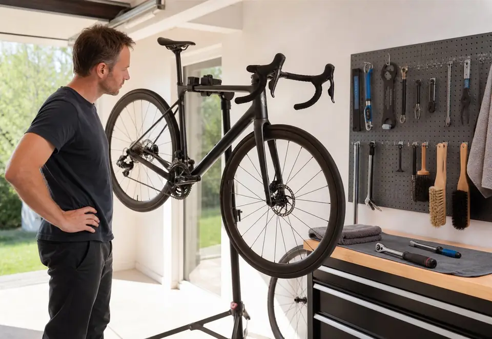 A worn bicycle tire compared with a healthy replacement tire